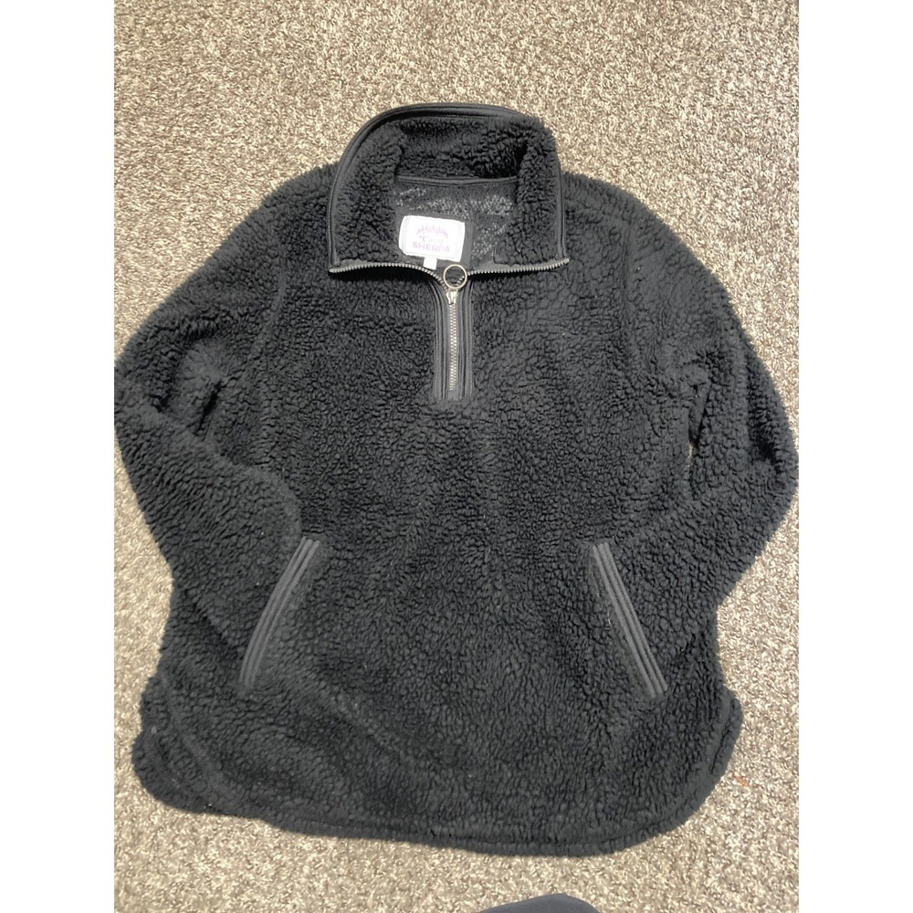 COZY SHERPA black FAUX wool sweater